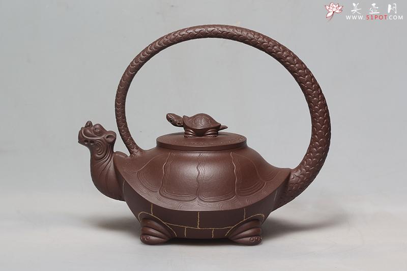 紫砂壶图片：逸寿提梁 - 美壶网