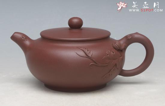 紫砂壶图片：桃叶情 - 美壶网