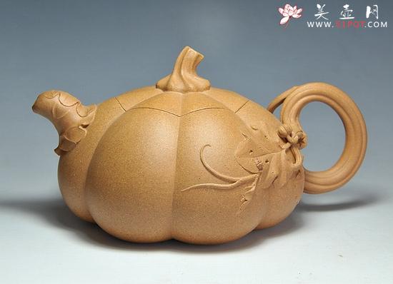 紫砂壶图片：段泥南瓜壶 - 美壶网