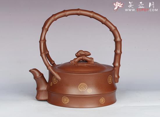 紫砂壶图片：知足常乐提梁 - 美壶网