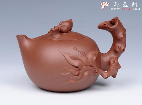 紫砂壶图片：寿桃 13000元 - 美壶网