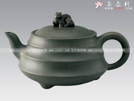 紫砂壶图片：螭虎串环壶 - 美壶网