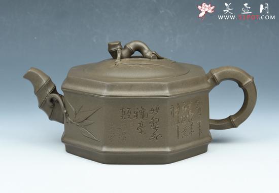 紫砂壶图片：八方竹段 - 美壶网