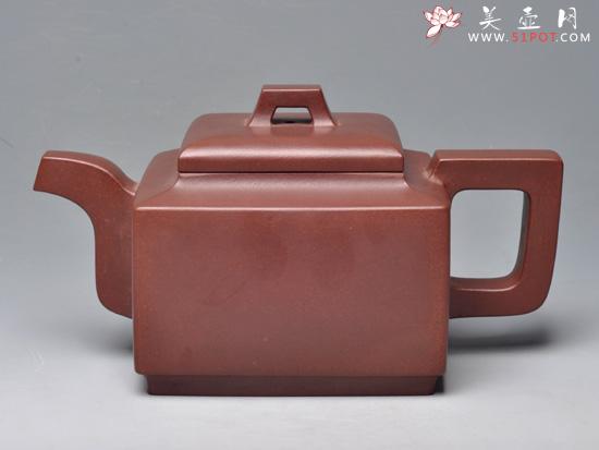 紫砂壶图片：亚明四方 拼紫泥 600cc - 美壶网