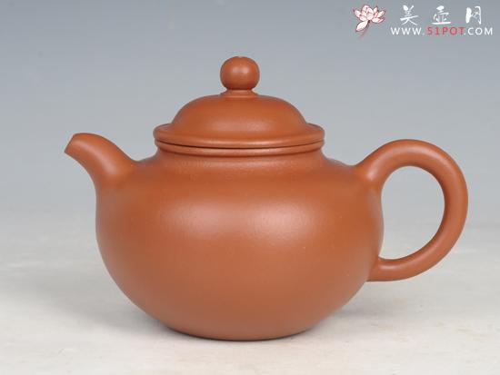 紫砂壶图片:朱泥全手工莲子 - 美壶网