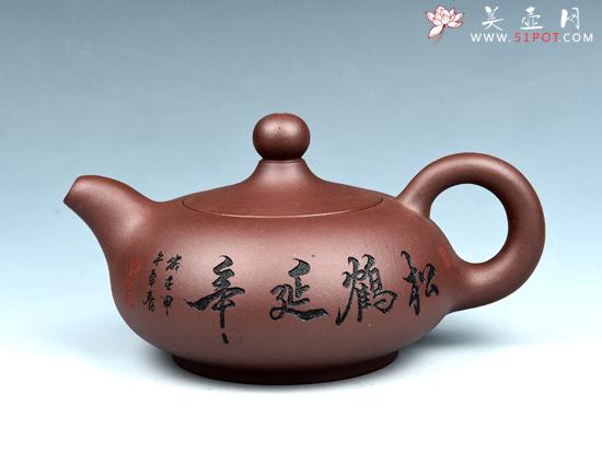 紫砂壶图片：松鹤延年 - 美壶网