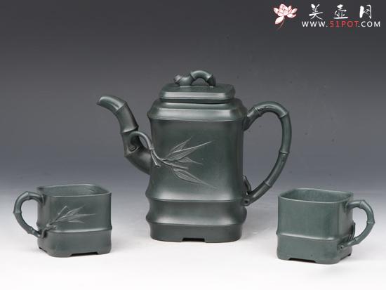 紫砂壶图片：高竹段套壶 - 美壶网