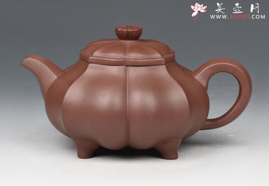 紫砂壶图片：四蹄葵菱 - 美壶网