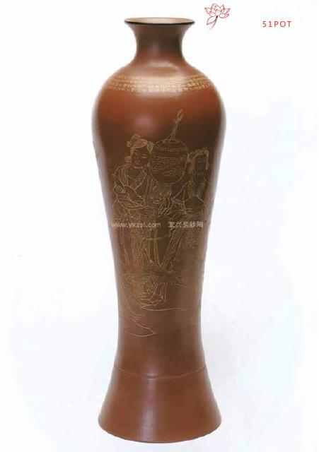 紫砂壶图片：唐宫佳丽通转瓶 - 美壶网