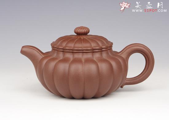 紫砂壶图片：圆条仿古 - 美壶网