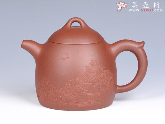 紫砂壶图片：- 浮雕秦权 - - 美壶网