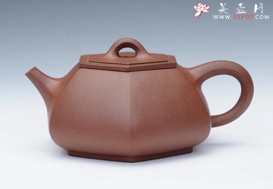 紫砂壶图片：六方石瓢 - 美壶网