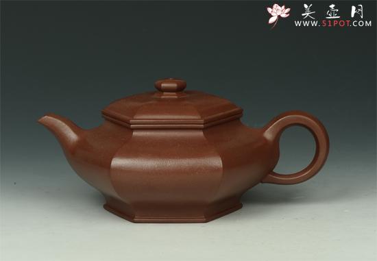 紫砂壶图片：六方虚扁 - 美壶网