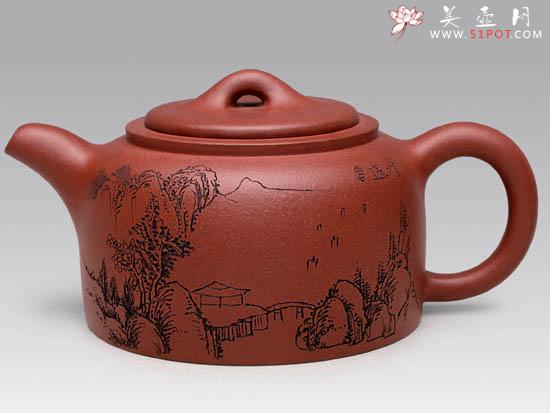 紫砂壶图片:古井栏 泥料:调砂清水泥 容量:280CC - 美壶网