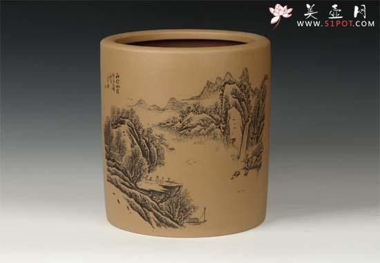 紫砂壶图片：笔筒 - 美壶网