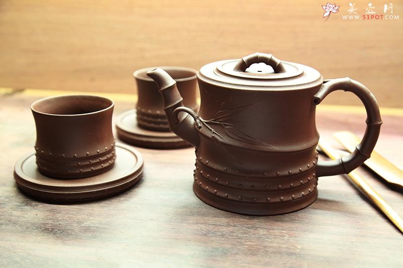 紫砂壶图片：竹·套组 - 美壶网
