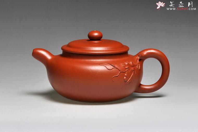 紫砂壶图片：《朱泥仿古》泥料：朱泥  容量：300cc - 美壶网