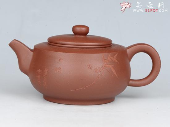 紫砂壶图片:福韵 容量:200cc 泥料:紫泥 - 美壶网