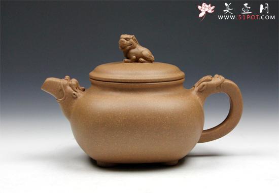 紫砂壶图片：【祥瑞壶】370cc 本山原矿老段泥 - 美壶网