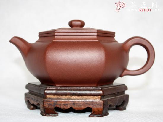 紫砂壶图片:底槽青 六方壶 - 美壶网