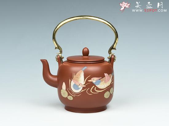 紫砂壶图片：提梁莲子 - 美壶网