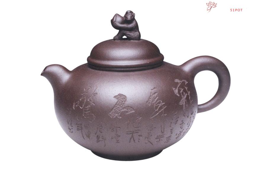 紫砂壶图片：猴缘壶 - 美壶网