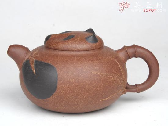 紫砂壶图片：熊猫  320CC... - 美壶网