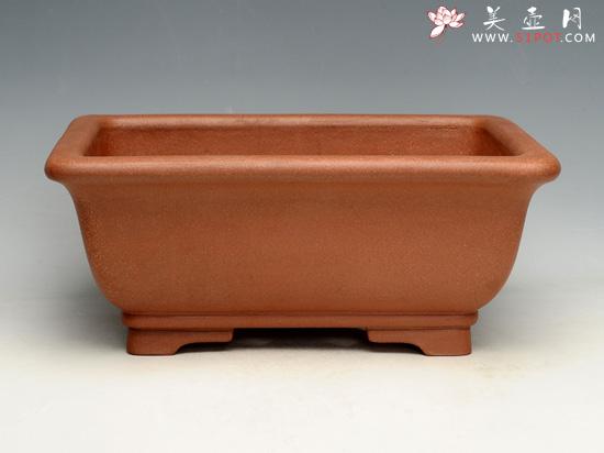 紫砂壶图片：玉缘下钮长方盆 - 美壶网