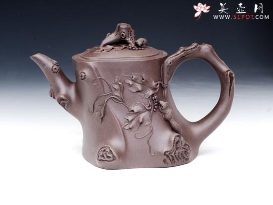 紫砂壶图片：松鼠梅桩 - 美壶网