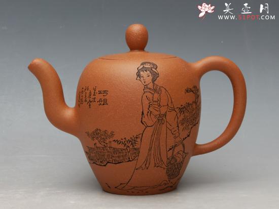 紫砂壶图片：中国古典名著《红楼梦》之十二金钗 - 美壶网