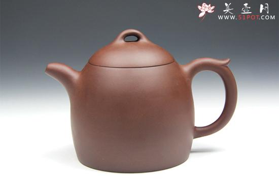 紫砂壶图片：【秦权】500cc珍藏原矿文革老紫泥 - 美壶网