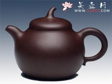 紫砂壶图片：茄段朱红娇 - 美壶网