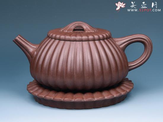 紫砂壶图片:筋囊石瓢 - 美壶网
