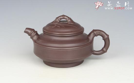 紫砂壶图片：双线竹鼓 - 美壶网