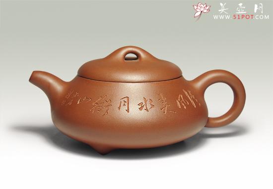 紫砂壶图片：扁石瓢 - 美壶网