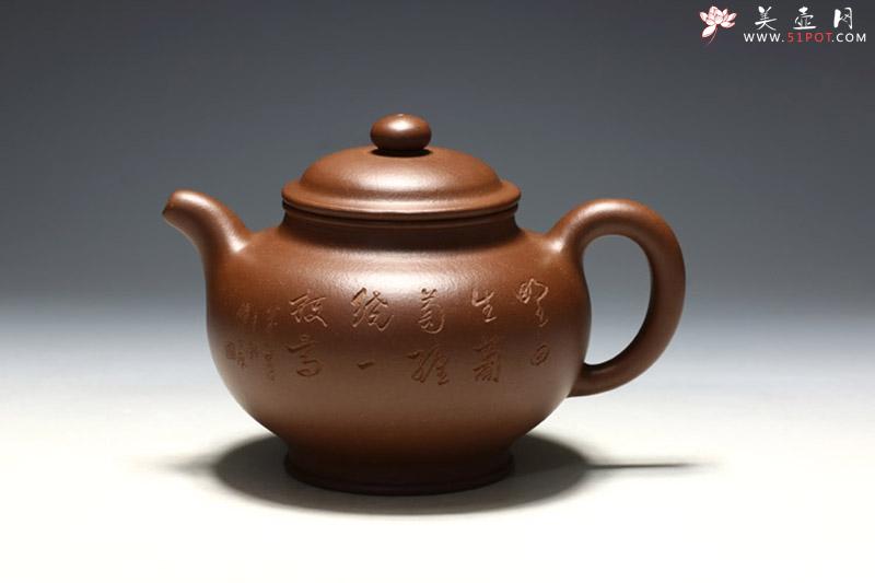 紫砂壶图片:掇只壶刻绘 - 美壶网