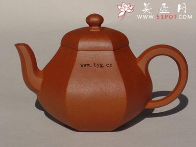 紫砂壶图片：六方玲珑壶 - 美壶网