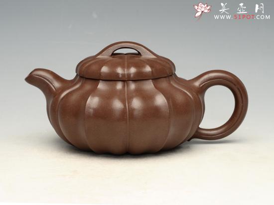 紫砂壶图片：菱花线圆 - 美壶网