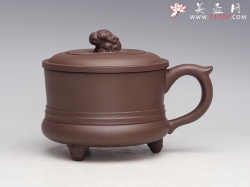 紫砂壶图片: 三足狮的杯 泥... - 美壶网