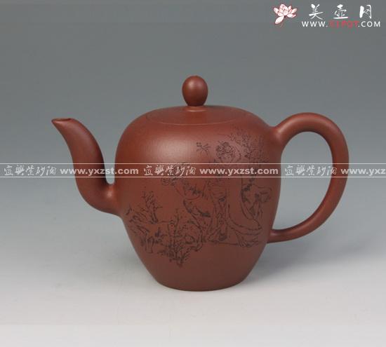 紫砂壶图片：四大美女_昭君出塞 - 美壶网