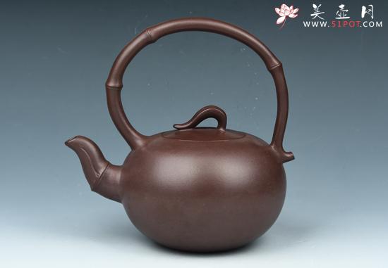 紫砂壶图片：竹节提梁 - 美壶网