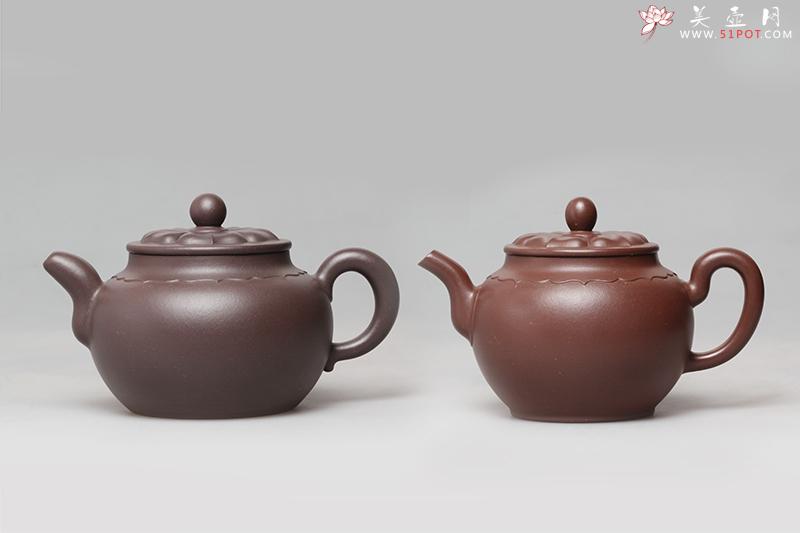 紫砂壶图片：花开富贵对壶 - 美壶网