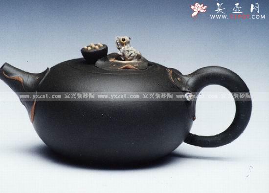 紫砂壶图片：荷塘情趣1 - 美壶网