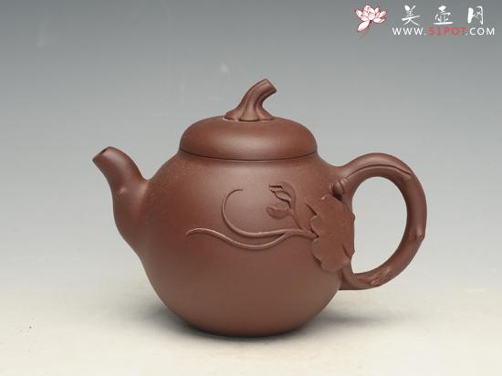 紫砂壶图片：南瓜壶   容量：250cc - 美壶网