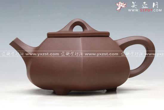 紫砂壶图片:六方石瓢 - 美壶网