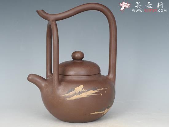 紫砂壶图片：东坡提梁 500cc - 美壶网