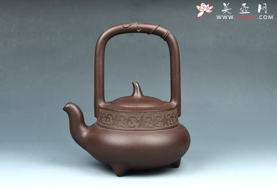 紫砂壶图片：北瓜提梁 - 美壶网