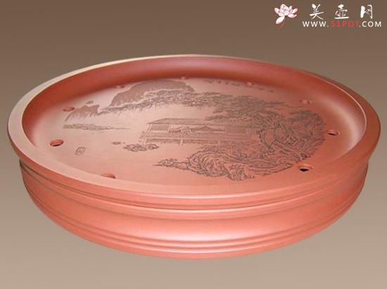 紫砂壶图片：《碧波》茶海 厉上... - 美壶网