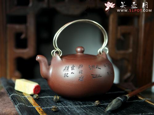 紫砂壶图片：银把一粒珠 - 美壶网