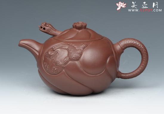 紫砂壶图片：鱼化龙壶 - 美壶网